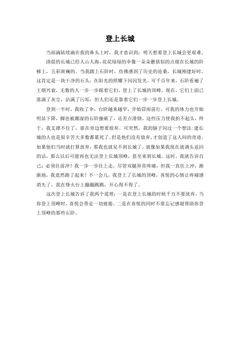 2017格伦杯创意作文大赛一等奖