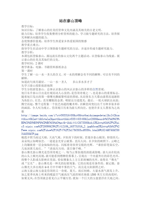 站在泰山顶峰社会王芳