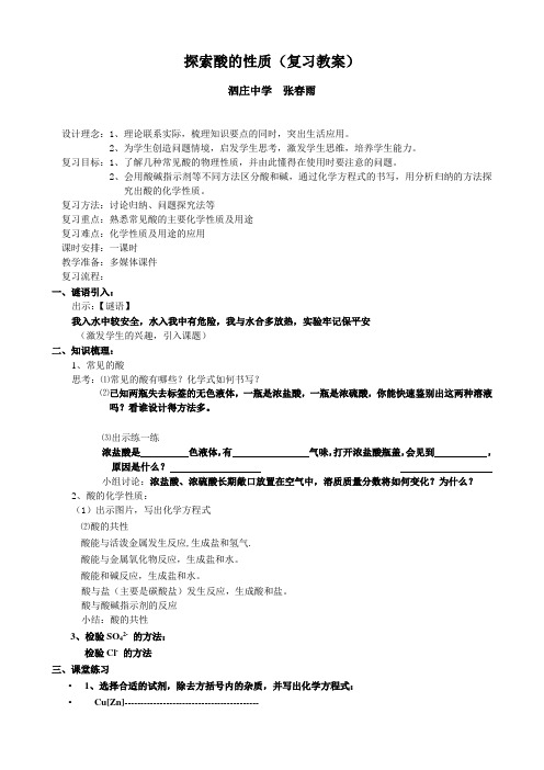 常见的酸复习教案