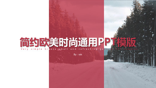 动态简约欧美风时尚图文通用PPT模版