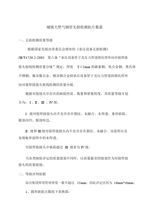 无损检测拍片数量