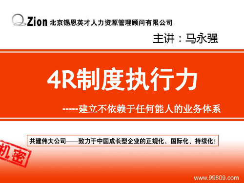 4R制度执行力(Michael)