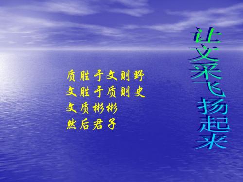 【初中作文】初中作文指导：让文采飞扬起来ppt