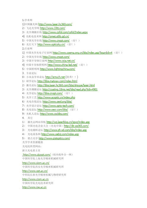 工程光学学术网站