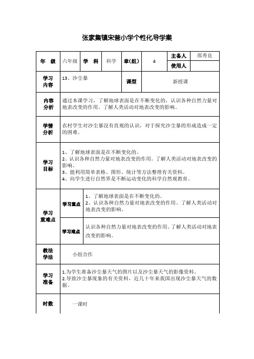 张家集镇宋营小学个性化导学9