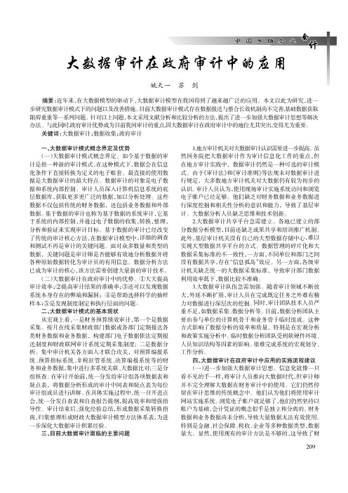 大数据审计在政府审计中的应用