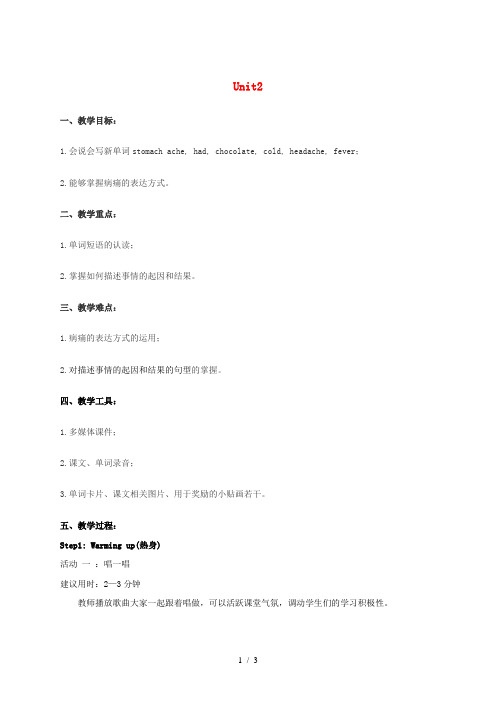 四年级英语下册 Module 10 Unit 2 Sam had lots of chocolate