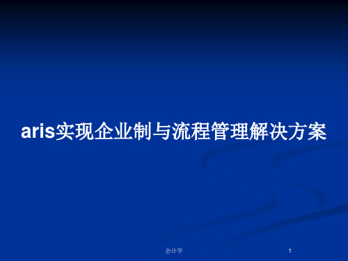 aris实现企业制与流程管理解决方案PPT教案