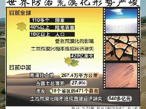 中国西北地区土地荒漠化的防治