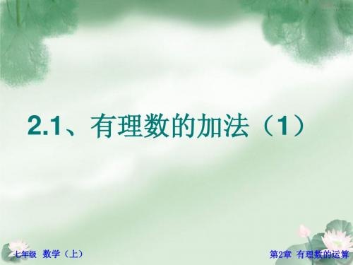 2.1有理数的加法(1)