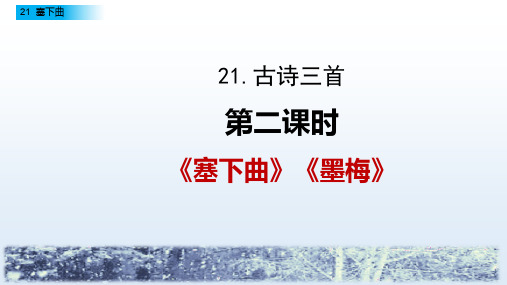 新部编版四年级语文下册21.古诗《塞下曲》《墨梅》课件