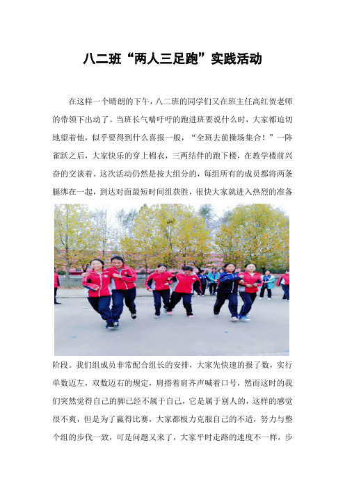正阳县大春文武学校 八二班 实践活动  高红贺