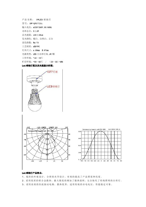 3wled球泡灯相关参数-厦门华炜电子