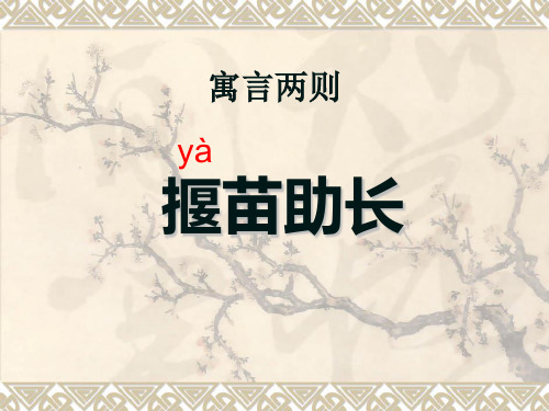 二级下册语文课件揠苗助长人教部编版