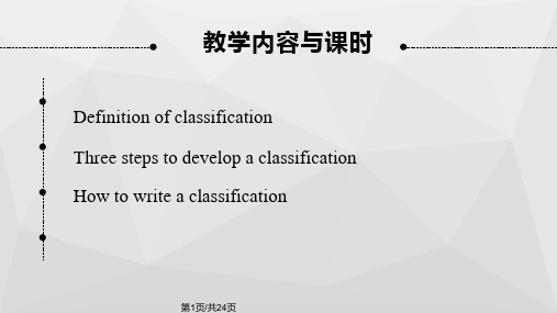 classification英文写作分类实用PPT课件