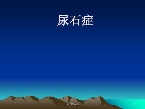 外科学 尿石症PPT课件