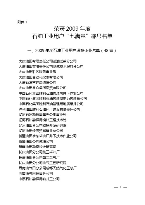 荣获2009年度