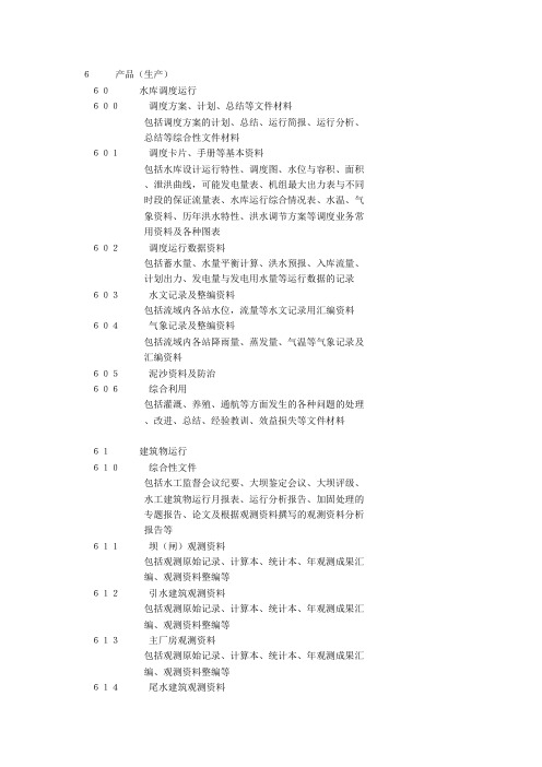 《水电企业档案分类方案》6-9大类资料