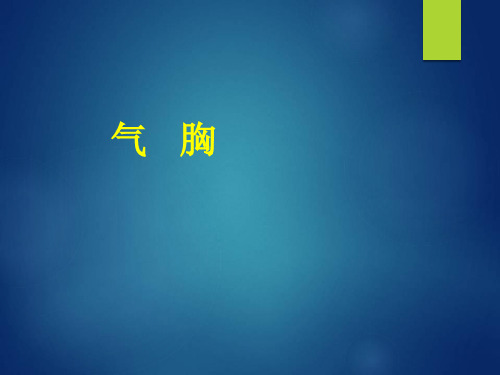 气胸-精品医学课件