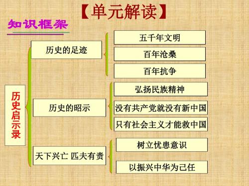 江西省信丰县版初中九年级政治全册 第一单元 历史启示录 第一课 历史的足迹名师优质课件 教科版