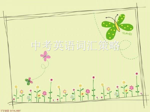 【优文档】浙江省金华市年中考英语词汇策略复习课件PPT