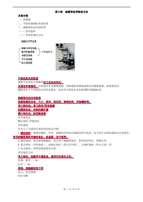 临床检验技师-微生物检验(2019)讲义第七章_细菌形态学检查方法