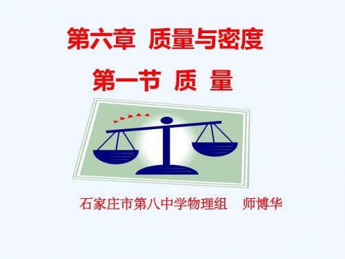 物理人教版八年级上册第六章第一节 质量
