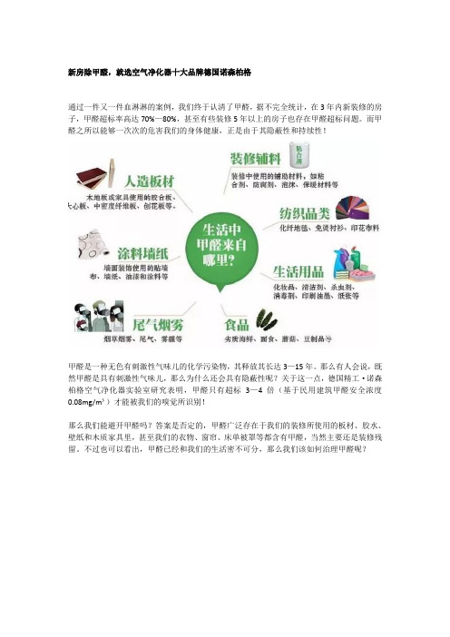 新房除甲醛,就选空气净化器十大品牌德国诺森柏格