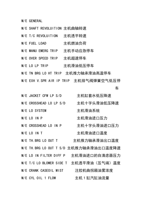 轮机专业英语
