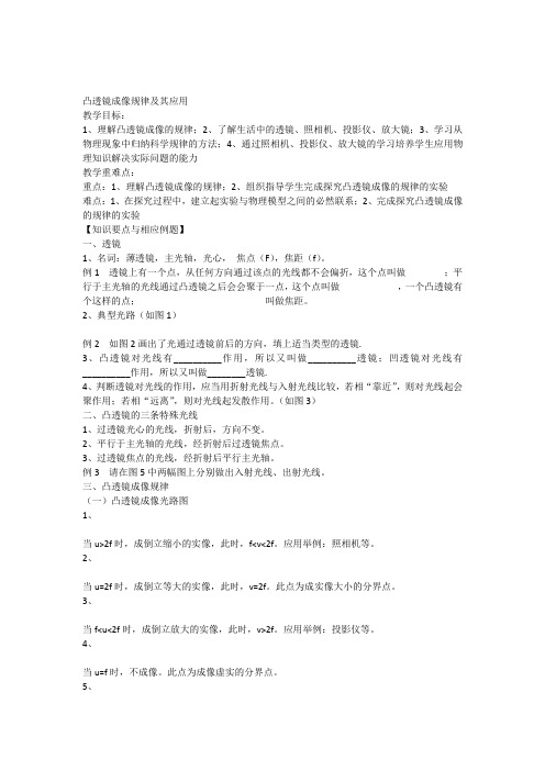 凸透镜成像规律及其应用