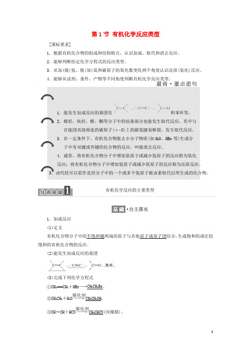 高中化学第二章官能团与有机化学反应烃的衍生物2.1有机化学反应类型学案鲁科版选修50315441.docx