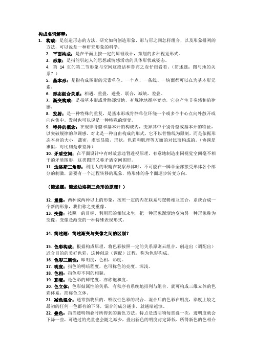 平面设计基础名词解释