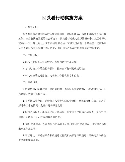 回头看行动实施方案