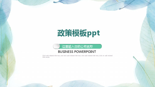 政策模板ppt