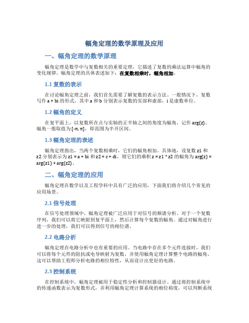 幅角定理的数学原理及应用