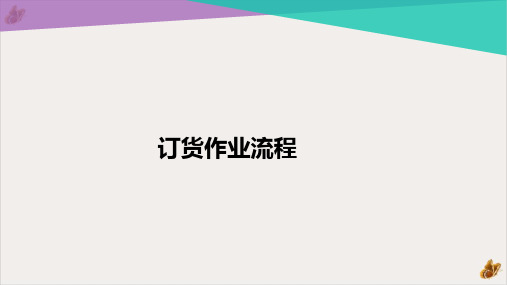某公司订货作业流程课件ppt(PPT33张)