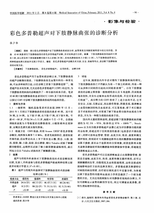 彩色多普勒超声对下肢静脉曲张的诊断分析