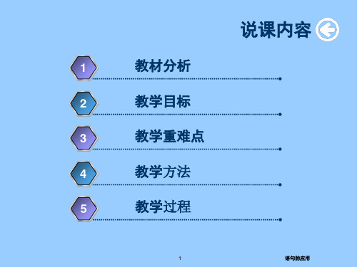 获奖说课PPT模板4