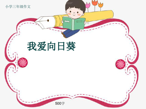 小学三年级作文《我爱向日葵》500字(共9页PPT)
