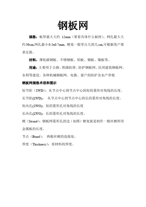 钢板网规格用途介绍