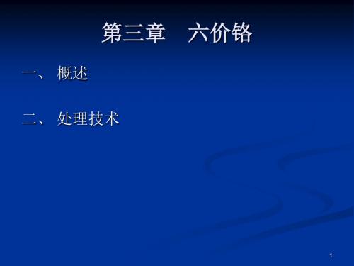 第三章    六价铬