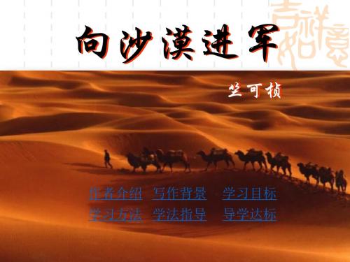 初中七年级上学期(初一上册)语文《向沙漠进军》PPT课件3(鲁教版)