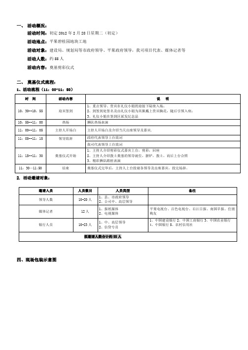 碧桂园奠基仪式策划案范本