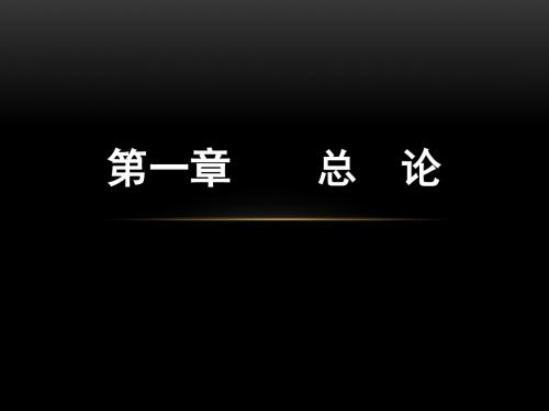 第一章  总论