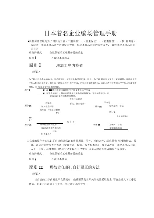 日本著名企业现场管理手册
