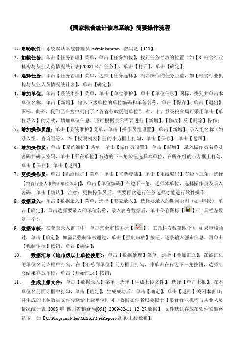 SHAPE  MERGEFORMAT 国家粮食统计信息系统(人事)操作流程