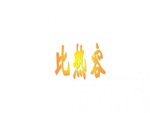 (2019版)九年级物理比热容