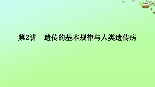 2023新教材高考生物二轮专题复习：遗传的基本规律与人类遗传病课件