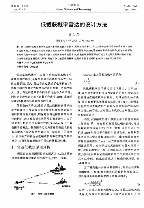 低截获概率雷达的设计方法