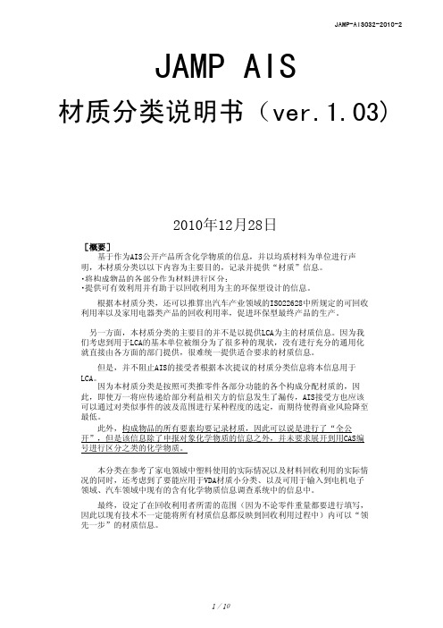 11 AIS材质分类说明